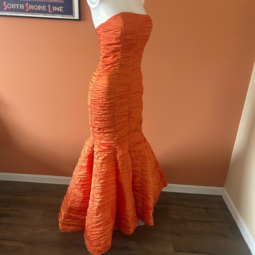 JESSICA MCCLINTOCK orange strapless “mermaid” gown - Picture 8 of 12
